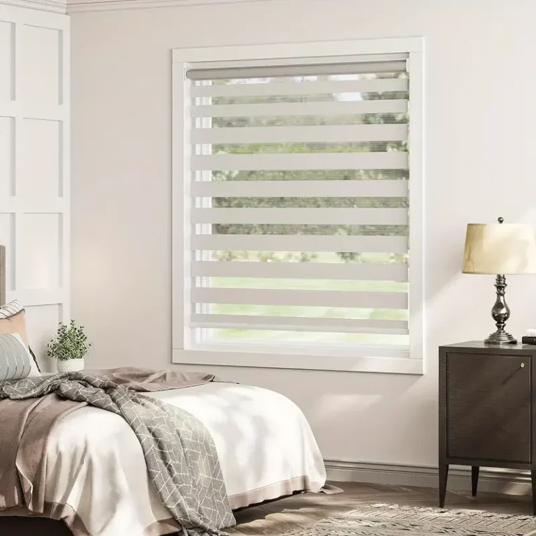 bedroom zebra shade