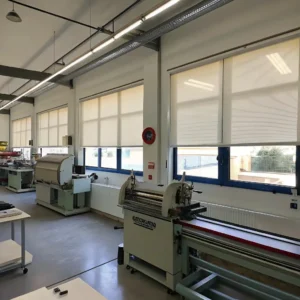production workshops with roller shades small wid