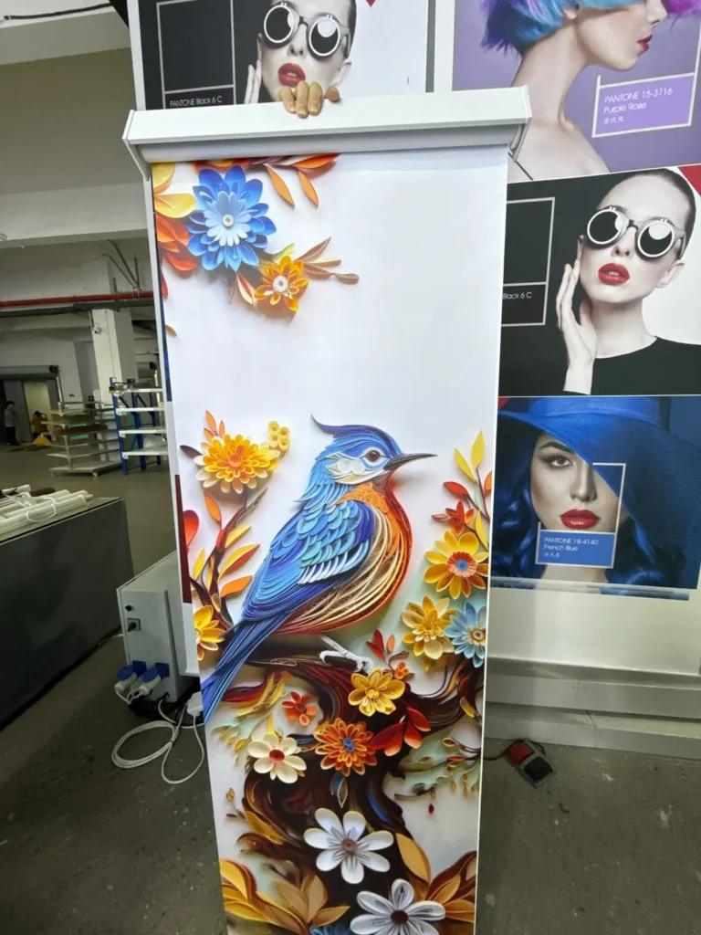 custom print bird pattern roller shades